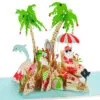 Hallmark Jolly Holidays Beach Santa 3D Pop-Up Christmas Card -Hallmark popular shop Jolly Holidays Beach Santa 3D PopUp Christmas Card 1299IXC7394 01