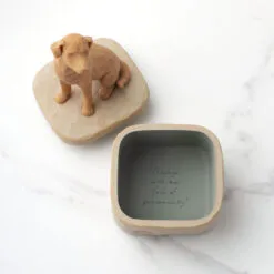 Willow Tree Light Brown Dog Figurine Keepsake Box -Hallmark popular shop Light Brown Dog Figurine Keepsake Box 28176 02