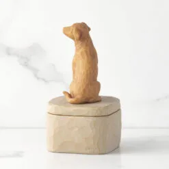 Willow Tree Light Brown Dog Figurine Keepsake Box -Hallmark popular shop Light Brown Dog Figurine Keepsake Box 28176 03