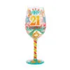 Lolita Happy 21st Birthday Handpainted Wine Glass, 15 Oz. -Hallmark popular shop Lolita 21st Birthday Wine Glass 6010248 01