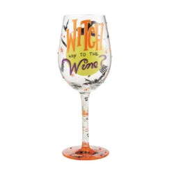 Enesco Lolita Witch Way To The Wine Glass, 15 Oz.