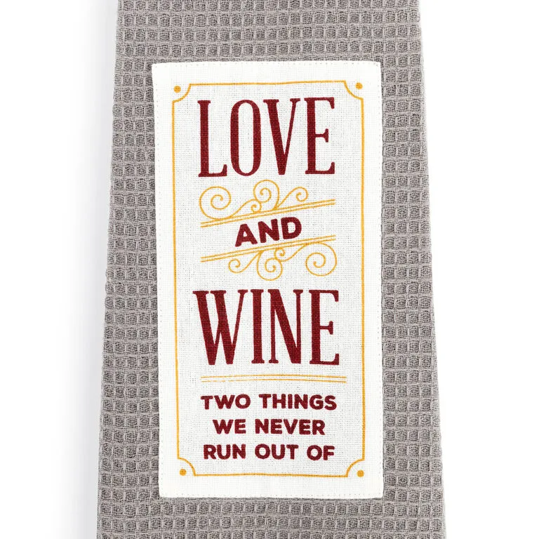 Demdaco Love And Wine Kitchen Towel Boa 4 Demdaco Love And Wine Kitchen Towel Boa - Image 2