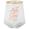 Hallmark Make My Rosé Geometric Stemless Wine Glass, 19 Oz. -Hallmark popular shop Make My Ros Geometric Stemless Wine Glass 1BRW3240 01