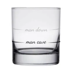 Man Cave Man Down Rocks Glass, 10 Oz.