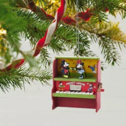Hallmark Disney Mickey And Minnie Let's Dance! Musical Ornament With Motion -Hallmark popular shop Mickey and Minnie Piano Keepsake Ornament 2699QXD6717 02