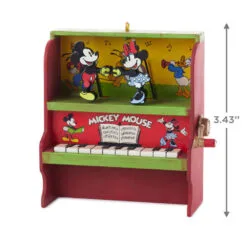 Hallmark Disney Mickey And Minnie Let's Dance! Musical Ornament With Motion -Hallmark popular shop Mickey and Minnie Piano Keepsake Ornament 2699QXD6717 03