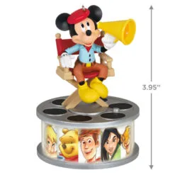 Hallmark Disney 100 Years Of Wonder Director Mickey Mouse Ornament With Light And Sound -Hallmark popular shop Mickey in Director Chair Keepsake Ornament 2999QXD6727 03