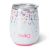 Swig Confetti Stainless Steel Stemless Wine Glass, 14 Oz. -Hallmark popular shop Mini Dots on White Insulated Stemless Wine Glass S102C14CN 01