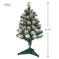 Hallmark Mini Flocked Pre-Lit Christmas Tree, 18.75" -Hallmark popular shop Miniature Flocked PreLit Keepsake Christmas Tree 2999QSB6339 03