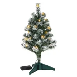 Hallmark Mini Flocked Pre-Lit Christmas Tree, 18.75" -Hallmark popular shop Miniature Flocked PreLit Keepsake Christmas Tree 2999QSB6339 06