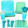Hallmark Color Pop 96-Piece Tableware Basics Party Kit, Sea Green And Aqua -Hallmark popular shop Mint Green and Aqua Party in a Box Party Supplies 5CLP1005 01