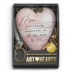 Demdaco Mom Dear You Art Heart Sculpture, 3.5" -Hallmark popular shop Mom Dear You Art Heart Sculpture With Tassel and Key 1008000003 03