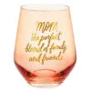 Hallmark Mom, The Perfect Blend Stemless Wine Glass 14 Oz. 1 Hallmark Mom, The Perfect Blend Stemless Wine Glass 14 Oz. -Hallmark popular shop Mom the Perfect Blend Stemless Wine Glass 1BRW3213 01