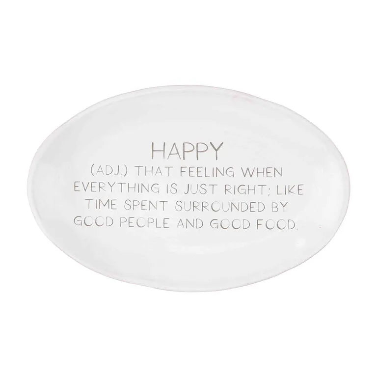 Mud Pie Happy Definition Oval Ceramic Platter 3 Mud Pie Happy Definition Oval Ceramic Platter