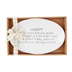 Mud Pie Happy Definition Oval Ceramic Platter 5 Mud Pie Happy Definition Oval Ceramic Platter -Hallmark popular shop Mud Pie Ceramic Serving Tray 41530003H 02