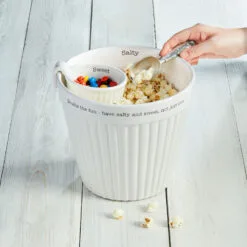 Mud Pie Popcorn And Candy Ceramic Bowl Set With Scoop -Hallmark popular shop Mud Pie Popcorn and Candy Ceramic Bowl Set 46000238 02