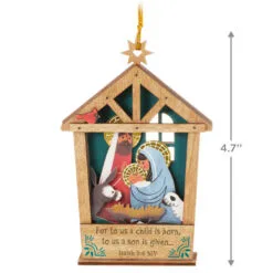 Hallmark A Child Is Born Nativity Papercraft Ornament -Hallmark popular shop Nativity Scene Wood and Paper Keepsake Ornament 1999QGO2759 03