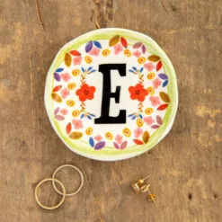 Natural Life Initial Trinket Dish, E