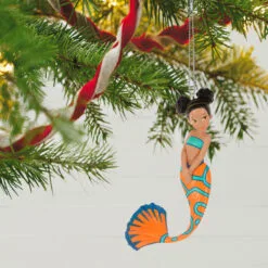 Hallmark Mythical Mermaids Ornament -Hallmark popular shop Orange and Blue Mermaid Keepsake Ornament 1799QXR8257 02