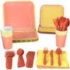 Hallmark Color Pop 96-Piece Tableware Basics Party Kit, Orange And Yellow -Hallmark popular shop Orange and Yellow Party in a Box Party Supplies 5CLP1001 01