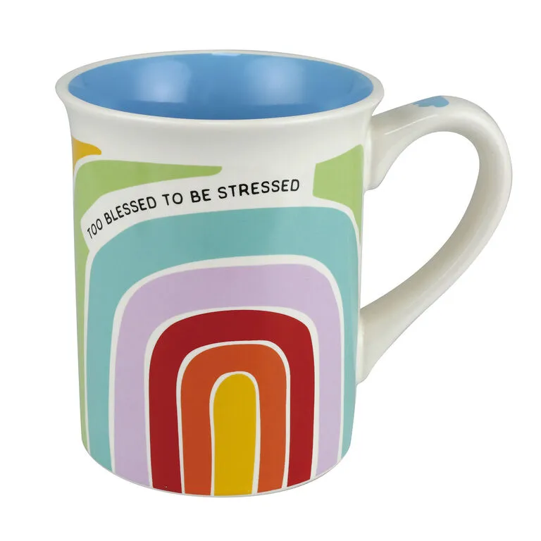 Our Name Is Mud Too Blessed Rainbow Mug, 16 Oz. 3 Our Name Is Mud Too Blessed Rainbow Mug, 16 Oz.