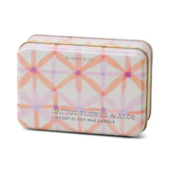 Paddywax Cactus Flower And Aloe Candle In Pink And Coral Tin, 5 Oz.
