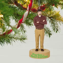 Hallmark Parks And Recreation Ron Swanson Ornament With Sound -Hallmark popular shop Parks and Rec Ron Swanson Keepsake Ornament 2199QXI7277 02