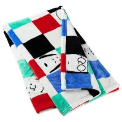 Hallmark Peanuts® Gang Checkered Throw Blanket, 50x60 -Hallmark popular shop Peanuts Gang Faces and Colored Squares Blanket 1PAJ3534 02