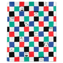 Hallmark Peanuts® Gang Checkered Throw Blanket, 50x60 -Hallmark popular shop Peanuts Gang Faces and Colored Squares Blanket 1PAJ3534 03