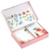 Hallmark Pink Floral Stationery Set And Desk Organizer Box 1 Hallmark Pink Floral Stationery Set And Desk Organizer Box -Hallmark popular shop Pink Floral Stationery Set and Note Cards in Box 5STZ1186 01
