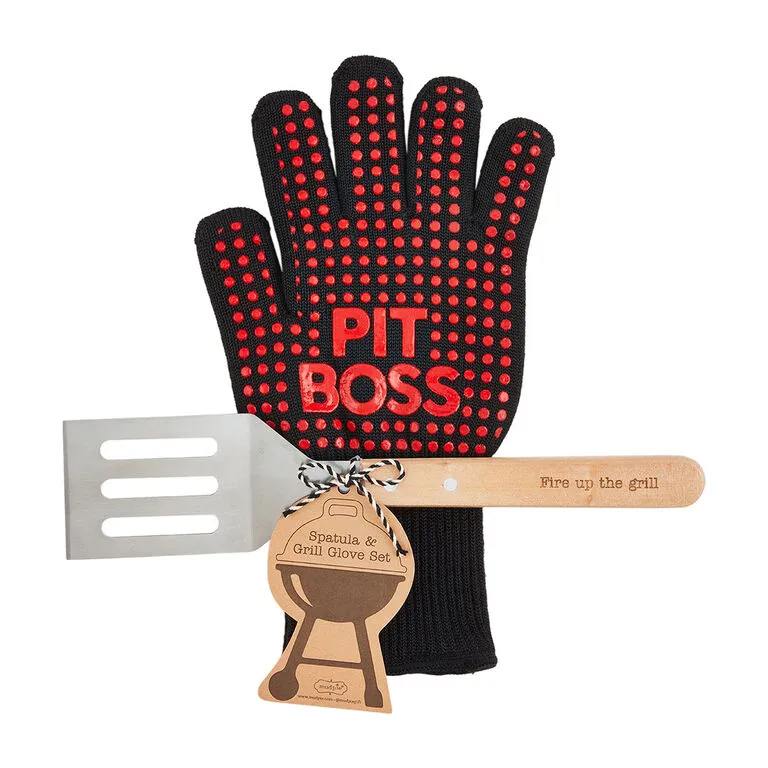 Mud Pie Pit Boss Grilling Glove And Spatula, Set Of 2 3 Mud Pie Pit Boss Grilling Glove And Spatula, Set Of 2