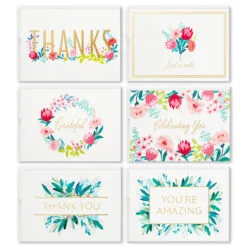 Hallmark Pretty Floral Assorted Blank Thank-You Notes, Box Of 24 13 Hallmark Pretty Floral Assorted Blank Thank-You Notes, Box Of 24 -Hallmark popular shop Pretty Floral Assorted Blank ThankYou Notes in Box 1499TYN2424 02