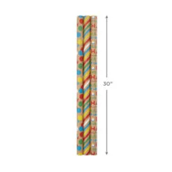 Hallmark Primary Birthday 3-Pack Kraft Wrapping Paper, 105 Sq. Ft. Total -Hallmark popular shop Primary Birthday 3Pack Kraft Wrapping Paper 5EWR6409 03