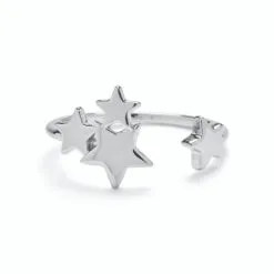 Pura Vida Silver Starlight Ring, Size 7