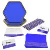 Hallmark Color Pop 60-Piece Tableware Premium Party Kit, Blue Hexagon 2 Hallmark Color Pop 60-Piece Tableware Premium Party Kit, Blue Hexagon -Hallmark popular shop Purple Hexagon Shape Plates Party in a Box Supplies 5CLP1012 01