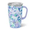 Swig Morning Glory Stainless Steel Travel Mug, 18 Oz. 1 Swig Morning Glory Stainless Steel Travel Mug, 18 Oz. -Hallmark popular shop Purple and Blue Floral Insulated Slim Travel Mug S102C18MN 01