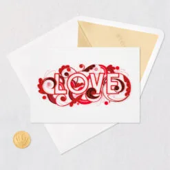 Hallmark With All My Heart Quilled Paper Handmade Love Card -Hallmark popular shop Red Letters Quilled Paper Handmade Romantic Love Card 1299LAD2811 05