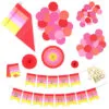 Hallmark Color Pop Party Decor Kit, Warm Ombré Stripe -Hallmark popular shop Red Pink and Yellow Party Supplies Banner Decor 5CLP1015 01