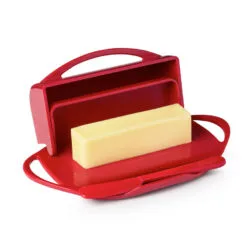 Red Butterie Flip-Top Butter Dish 7 Red Butterie Flip-Top Butter Dish -Hallmark popular shop Red Plastic FlipTop Butter Dish With Knife BTRRED1003 02