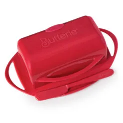 Red Butterie Flip-Top Butter Dish 8 Red Butterie Flip-Top Butter Dish -Hallmark popular shop Red Plastic FlipTop Butter Dish With Knife BTRRED1003 03