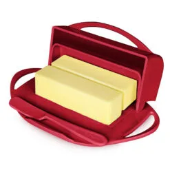Red Butterie Flip-Top Butter Dish 9 Red Butterie Flip-Top Butter Dish -Hallmark popular shop Red Plastic FlipTop Butter Dish With Knife BTRRED1003 04