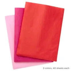 Hallmark Red/Fuchsia/Pink 3-Pack Bulk Tissue Paper, 120 Sheets -Hallmark popular shop RedFuchsiaPink 3Pack Bulk Tissue Paper 5TIS1145 03