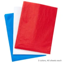 Hallmark Red/White/Blue 3-Pack Bulk Tissue Paper, 120 Sheets -Hallmark popular shop RedWhiteBlue 3Pack Bulk Tissue Paper 5TIS1140 04