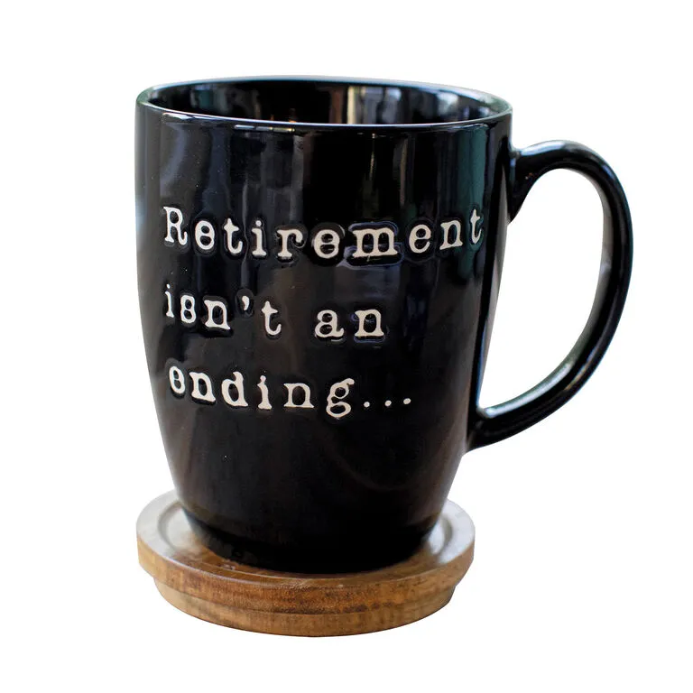 Our Name Is Mud Retirement Mug With Lid, 16 Oz. 4 Our Name Is Mud Retirement Mug With Lid, 16 Oz. - Image 2
