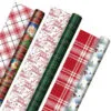 Hallmark Christmas Classics 3-Pack Reversible Wrapping Paper Assortment, 120 Sq. Ft. -Hallmark popular shop Santa and Plaids Assorted Reversible Gift Wrap 5JXW1070 01
