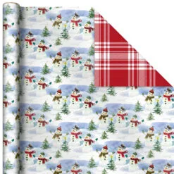 Hallmark Christmas Classics 3-Pack Reversible Wrapping Paper Assortment, 120 Sq. Ft. -Hallmark popular shop Santa and Plaids Assorted Reversible Gift Wrap 5JXW1070 06