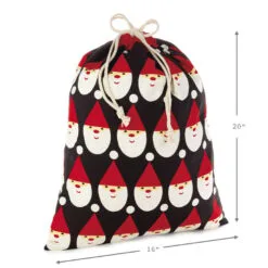 Hallmark 10" And 20" Santa And Stripes 2-Pack Fabric Christmas Gift Bags -Hallmark popular shop Santa and Stripes Medium and XL Fabric Gift Bags XGB4902 03
