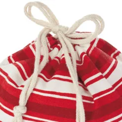 Hallmark 10" And 20" Santa And Stripes 2-Pack Fabric Christmas Gift Bags -Hallmark popular shop Santa and Stripes Medium and XL Fabric Gift Bags XGB4902 06