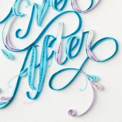 Hallmark Happily Ever After Quilled Paper Handmade Wedding Card -Hallmark popular shop Script Letters Quilled Paper Handmade Wedding Card 1299LAD9615 04