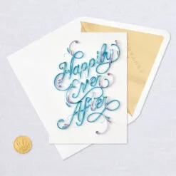 Hallmark Happily Ever After Quilled Paper Handmade Wedding Card -Hallmark popular shop Script Letters Quilled Paper Handmade Wedding Card 1299LAD9615 05